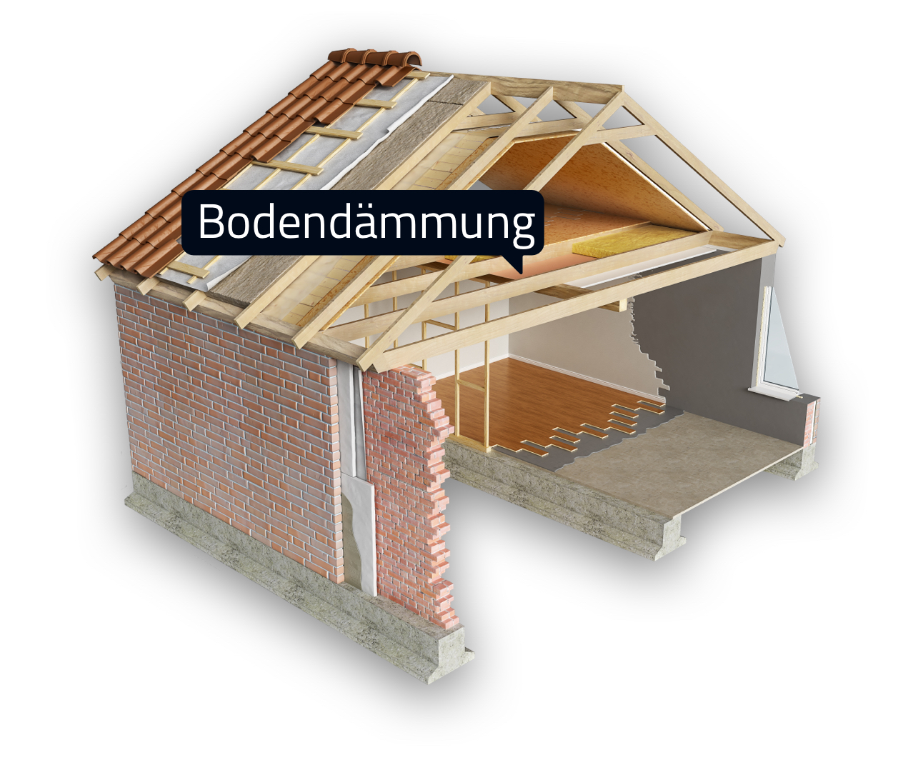 Symbolbild: Rohbau offenes Haus | Bodendämmung | DämmRaum in Appenweier